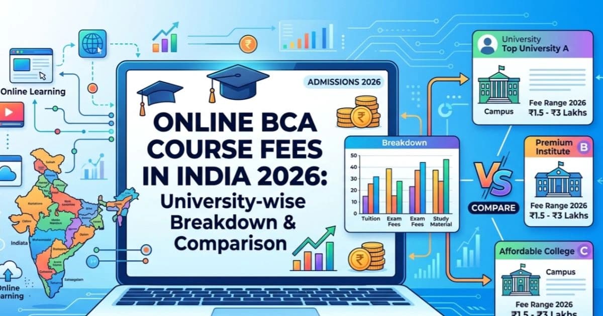 Online BCA Course Fees in India 2026: University-wise Breakdown & Comparison