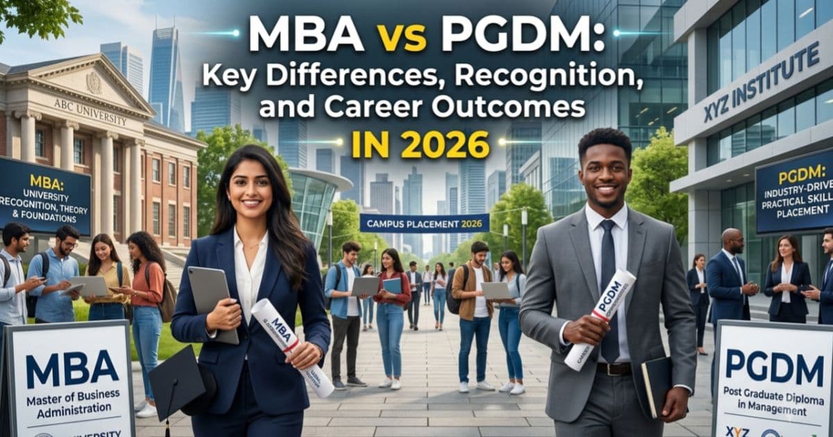 MBA vs PGDM: Key Differences, Recognition, and Career Outcomes in 2026