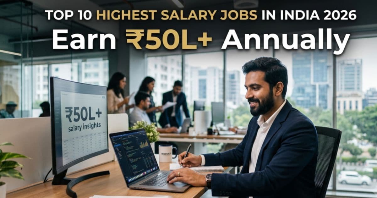 Top 10 Highest Salary Jobs in India 2026: Earn ₹50L+ Annually
