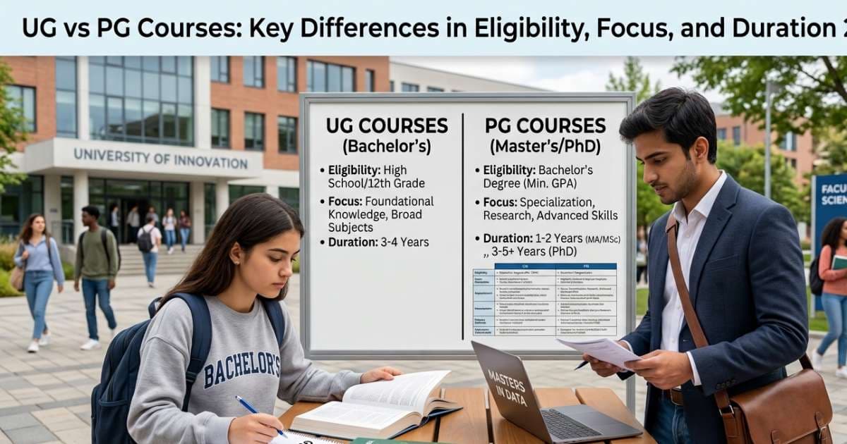 UG vs PG Courses: Key Differences in Eligibility, Focus, and Duration 2026