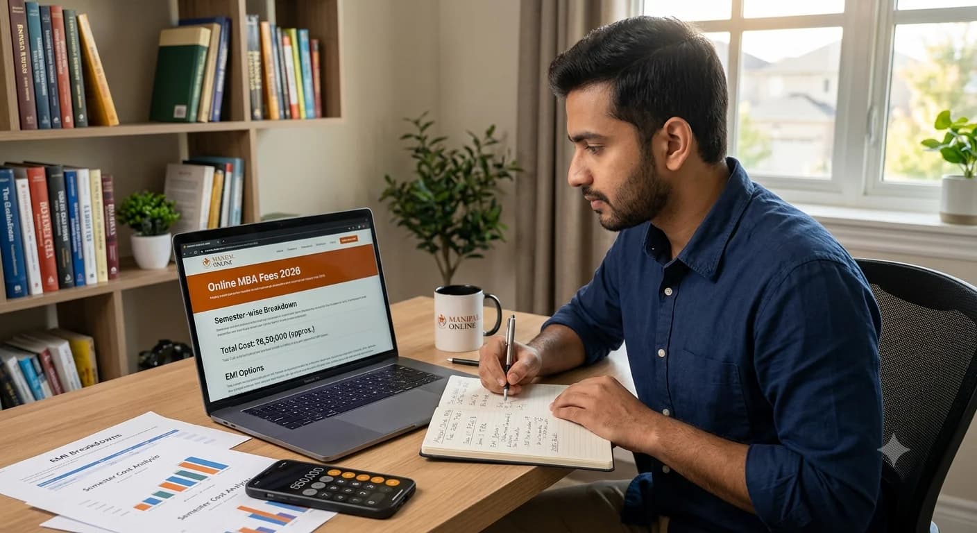 Manipal Online MBA Fees 2026: Total Cost, EMI, and Semester Breakdowns